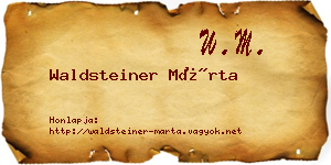Waldsteiner Márta névjegykártya